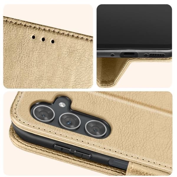 Foliofodral kompatibelt med Samsung Galaxy A54 5G Gold Flip Fodral