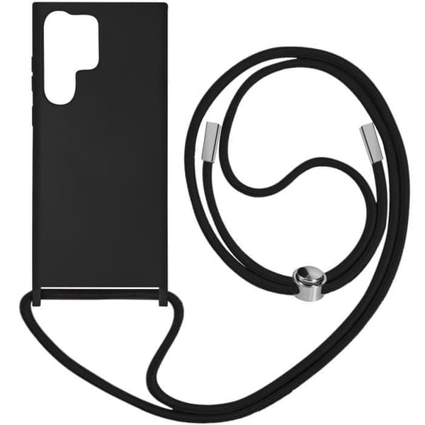 Cord Cover kompatibel med Samsung Galaxy S23 Ultra Black Cord Cover