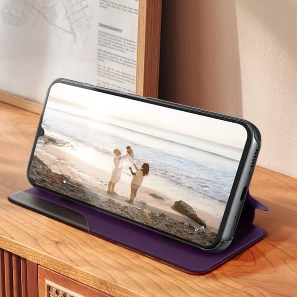 Clear View Fodral kompatibelt med Samsung Galaxy A34 5G Purple Fodral
