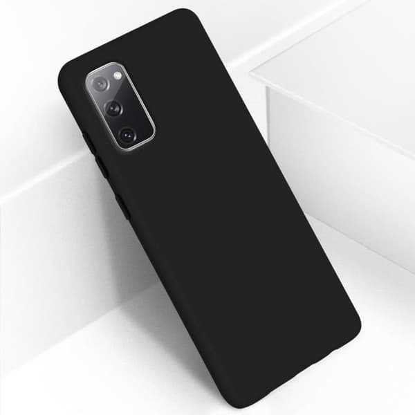 Fodral Galaxy S20 FE Halvstyv Soft Touch-kompatibel QI svart