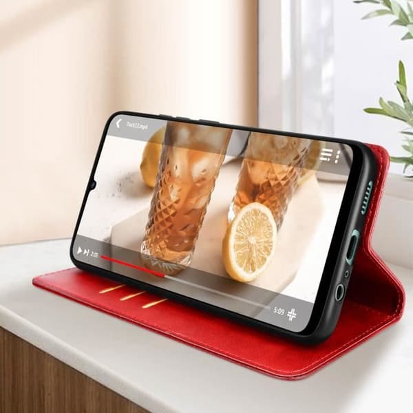 Fodral kompatibelt med Samsung A24 Wallet Red Fodral