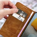 Miniatyrbild 3 av 4: Fodral kompatibelt med Samsung A23 5G och M23 5G Brown Flip fodral