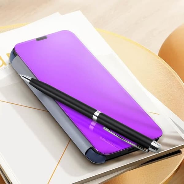 Spegelfodral kompatibelt med Samsung Galaxy A54 5G mörklila skal