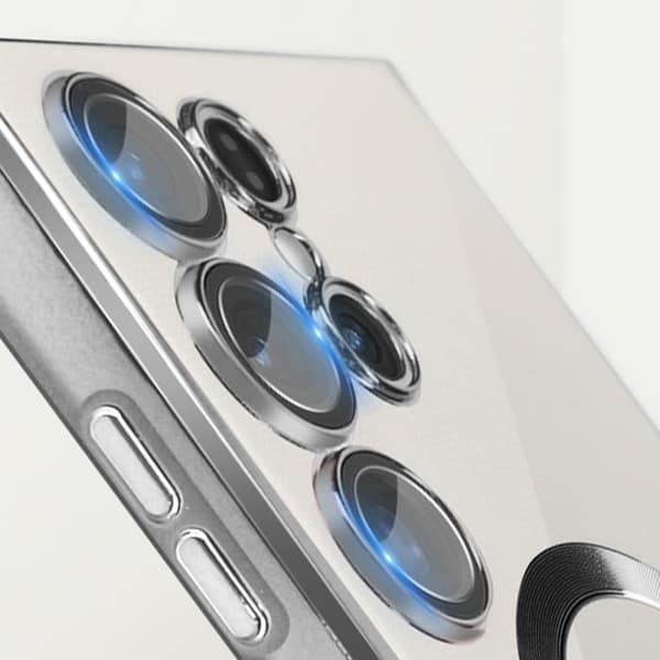 MagSafe fodral kompatibelt med Samsung S23 Ultra Silver Magsafe fodral