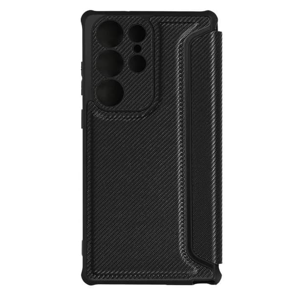 Fodral kompatibelt med Samsung S23 Ultra Carbon Black Fodral