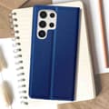 Miniatyrbild 4 av 4: Foliofodral kompatibelt med Samsung S23 Ultra Blue Clamshell-fodral