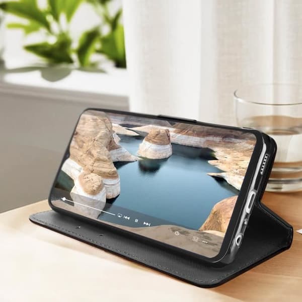 Foliofodral som är kompatibelt med Samsung Galaxy A23 5G och M23 Black Case
