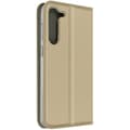 Miniatyrbild 1 av 4: Folioskal kompatibelt med Samsung S23 Plus Gold Flip-fodral