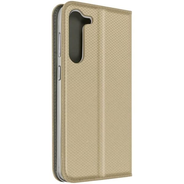 Folioskal kompatibelt med Samsung S23 Plus Gold Flip-fodral