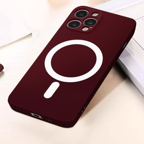 iPhone 12 Pro MagSafe Fodral, Burgundy Magsafe Fodral