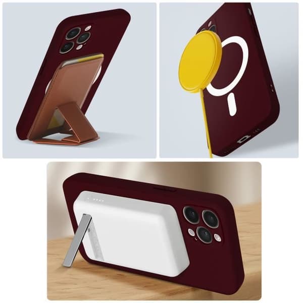 iPhone 12 Pro MagSafe Fodral, Burgundy Magsafe Fodral