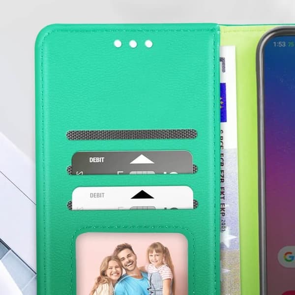 Fodral kompatibelt med Samsung Galaxy A54 5G Wallet Green Fodral