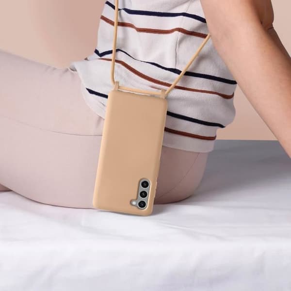 Cord Cover kompatibel med Samsung Galaxy S23 Powder Pink Cord Cover