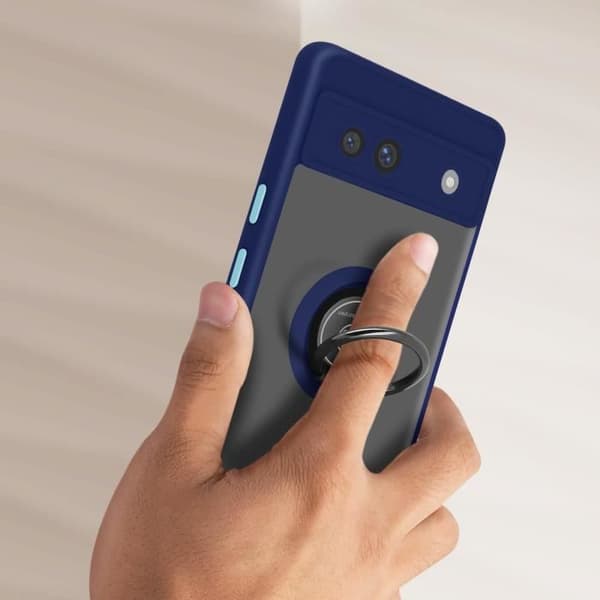 Google Pixel 7a Support Case Blue Ring Case