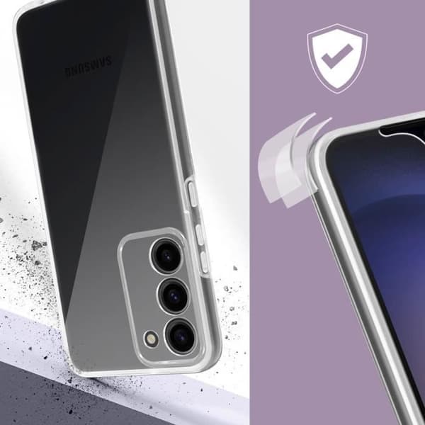 360° fodral kompatibelt med Samsung S23 Transparent fodral