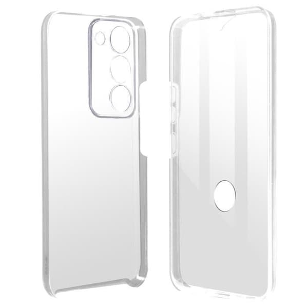 360° fodral kompatibelt med Samsung S23 Transparent fodral