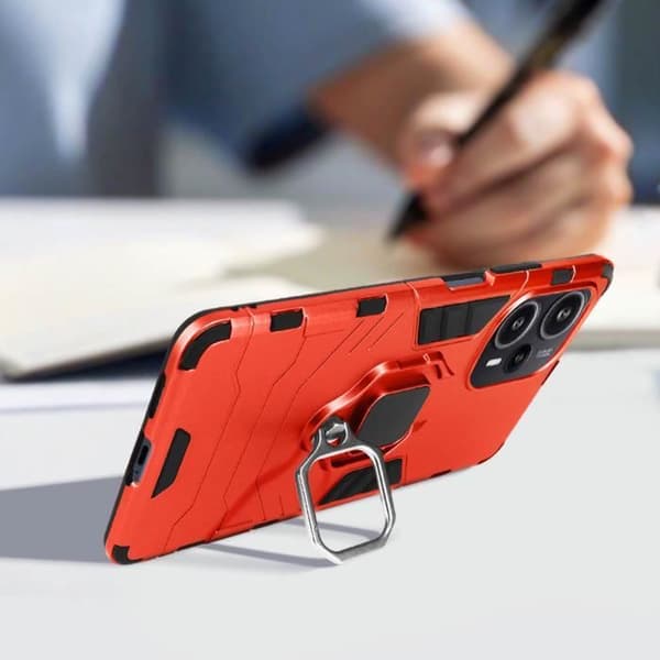 Xiaomi Poco F5 ringfodral Röd ringfodral