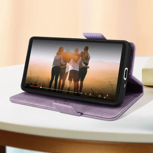 Xperia 10 V Folio Stand Case Lavender Flip Case