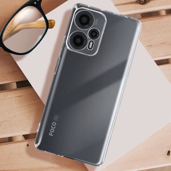 Fodral till Xiaomi Poco F5 Soft Camera Protected Classic Fodral Transparent