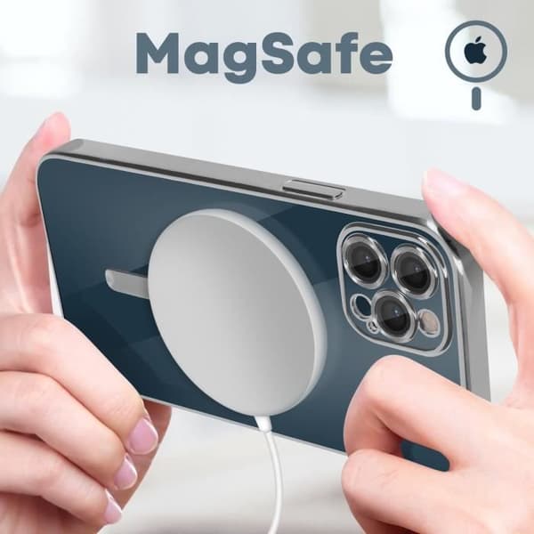 MagSafe iPhone 12 Pro Silver Skal Magsafe Fodral