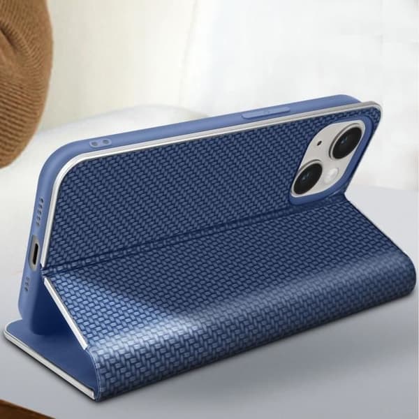 Blå Carbon Design iPhone 14 fodral