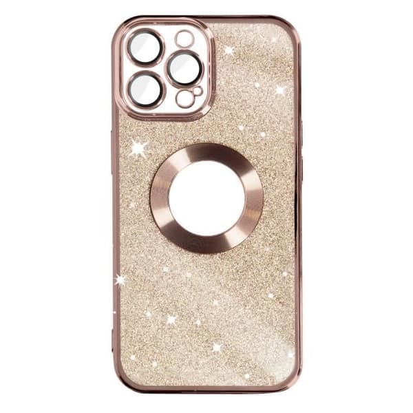 iPhone 12 Pro Max rosa glitterfodral skal