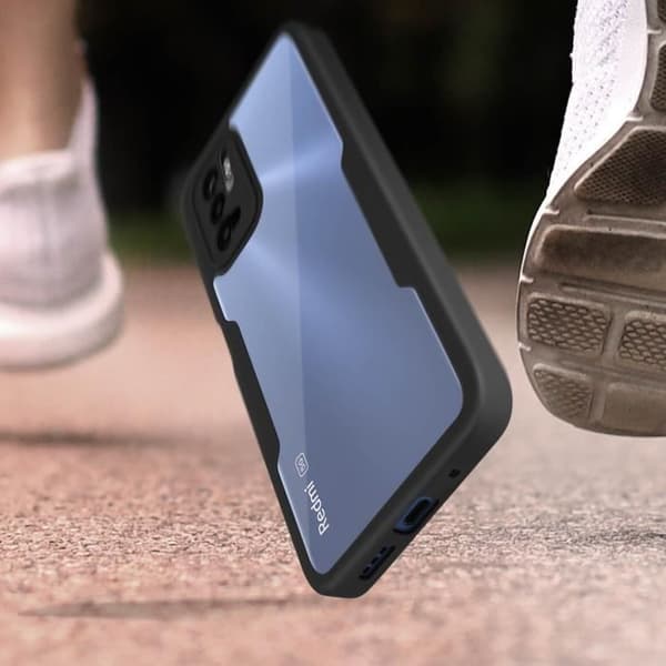 Heltäckande skal - Xiaomi - Note 10 5G / Poco M3 Pro - Stötabsorberande - Plexiglas - Svart