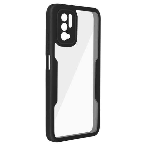 Heltäckande skal - Xiaomi - Note 10 5G / Poco M3 Pro - Stötabsorberande - Plexiglas - Svart