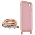 Miniatyrbild 2 av 4: iPhone 7, 8, SE 2020 och 2022 Cord Case Halvstyv halsrem Rosa