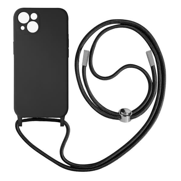 Fodral till Apple iPhone 13 Mini - AVIZAR - Halvstyv - Halsrem 80cm svart