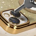 Miniatyrbild 3 av 4: Coque iPhone 13 Paillette Or AVIZAR - Protekam Spark - Kromad kontur - Fin och lätt - Gel-silikon - Gul