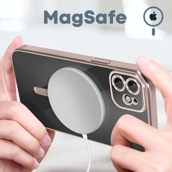 MagSafe iPhone 12 Chrome Fodral Rose Gold Magsafe Fodral