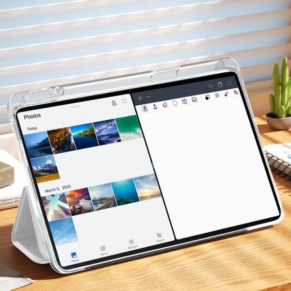 Stativfodral för Xiaomi Pad 6, Silver Flip-fodral