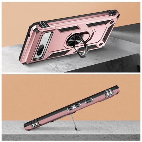 Google Pixel 7a Fodral Support Rose Gold Ring Fodral
