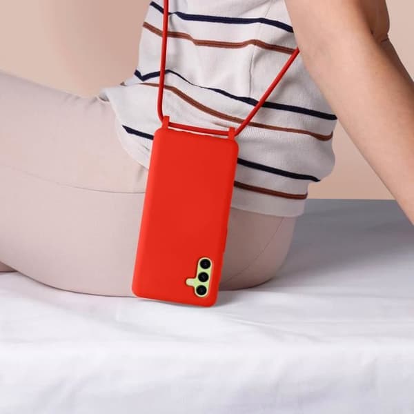 Cord Cover kompatibel med Samsung Galaxy A54 5G Red Cord Cover