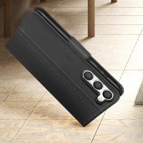 Foliofodral kompatibelt med Samsung S23 Black Case