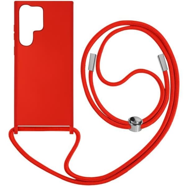 Cord Cover kompatibel med Samsung Galaxy S23 Ultra Red Cord Cover