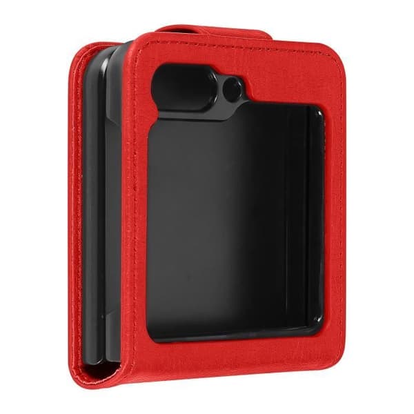 Vikbart fodral som är kompatibelt med Samsung Galaxy Z Flip 5 rött fodral