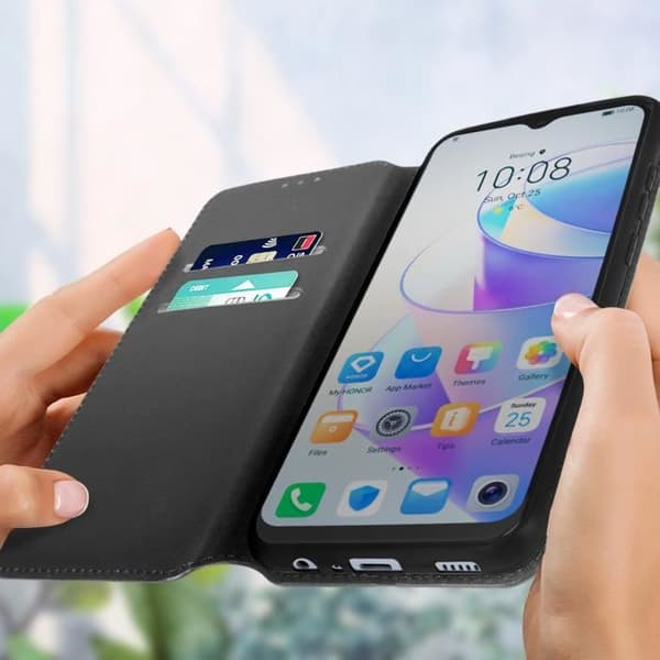 Plånboksfodral som är kompatibelt med Samsung Galaxy A04e Black Flip-fodral