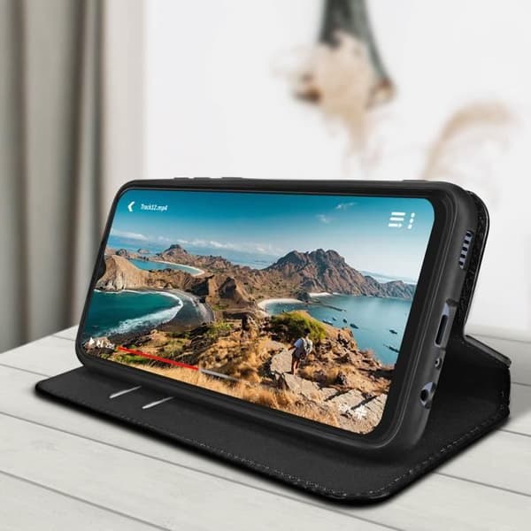Plånboksfodral som är kompatibelt med Samsung Galaxy A04e Black Flip-fodral