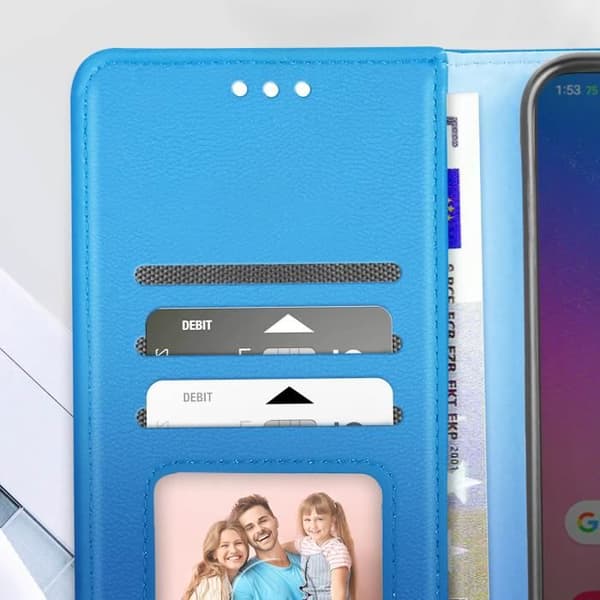 Fodral kompatibelt med Samsung Galaxy A54 5G Wallet Blue Fodral