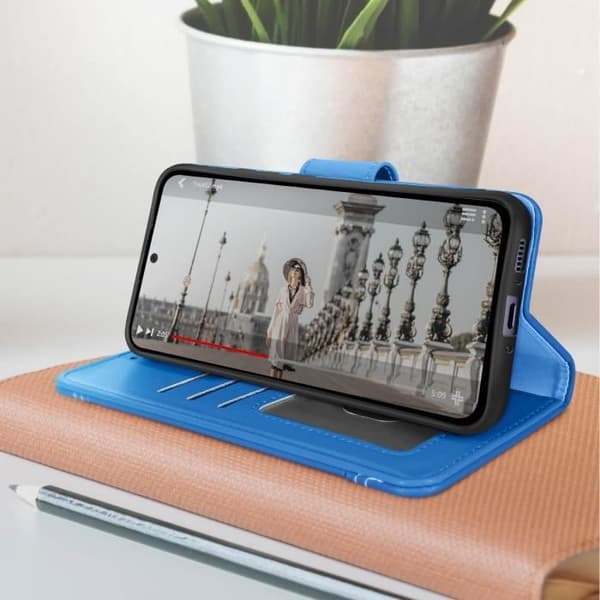 Fodral kompatibelt med Samsung Galaxy A54 5G Wallet Blue Fodral