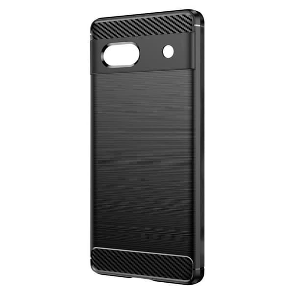 Fodral för Google Pixel 7a Soft Reinforced Brushed Carbon Effect Svart