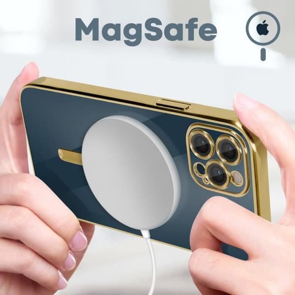 MagSafe iPhone 12 Pro Silikon Guld Fodral Magsafe Fodral