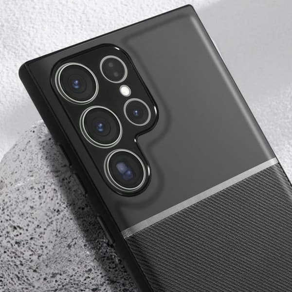 Fodral kompatibelt med Samsung S23 Ultra Anti-fingerprint Black Fodral