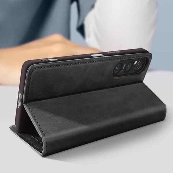 Sony Xperia 1 V-fodral Svart schackbrädemönster