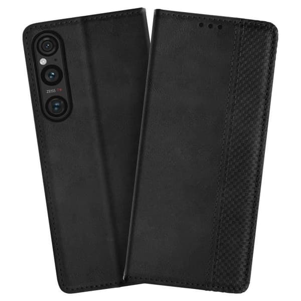 Sony Xperia 1 V-fodral Svart schackbrädemönster