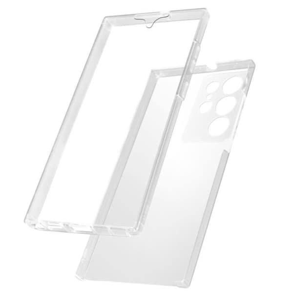 360° fodral kompatibelt med Samsung S23 Ultra Transparent fodral