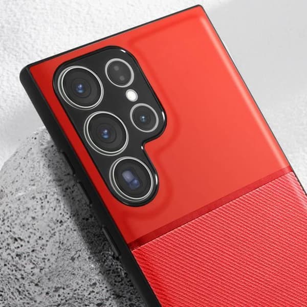 Fodral kompatibelt med Samsung S23 Ultra Anti-fingerprint Red Fodral