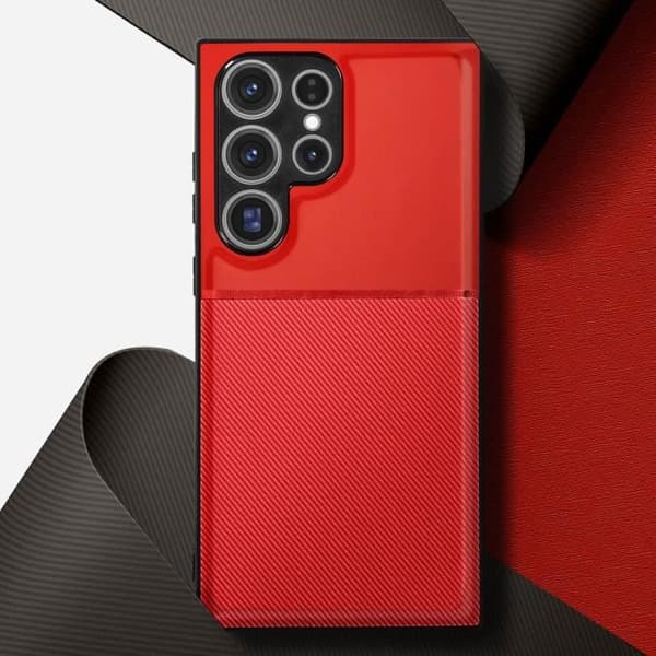 Fodral kompatibelt med Samsung S23 Ultra Anti-fingerprint Red Fodral